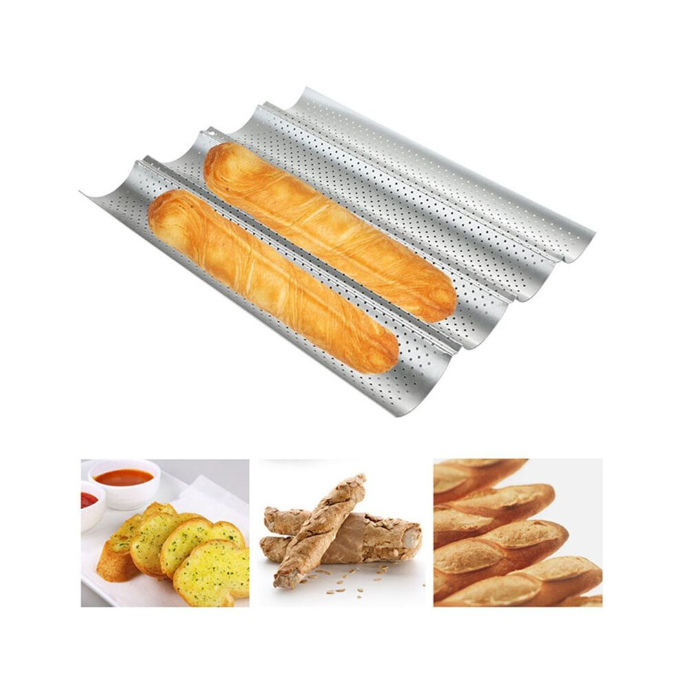 Non-Stick Wave Soil Judicial Stick Baking Tray Bread Stick Wave French Stick Baking Tray French Stick Baking Mold 4852693510788