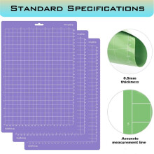 Schneidematte für Joy Xtra, 8,5 x 12 Zoll (21,6 x 30,5 cm) Schneidematten-Set mit Standard- und leichter Haftung, für Joy Extra Zubehör, C