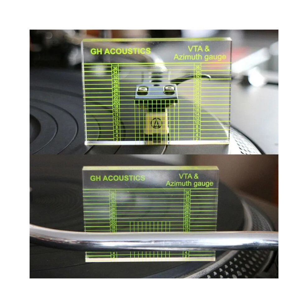 Vta Balance And Azimuth Adjustment Ruler Vinyl Record Player Measuring Phono Tonearm Vta/Cartridge Azimuth Ruler 4852693566785