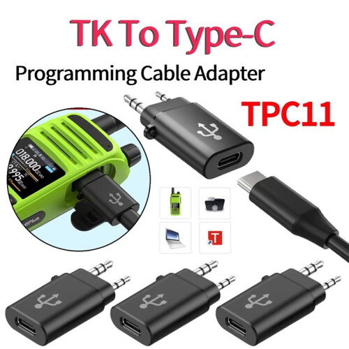 TPC11 TK to Type-C Programming Cable Adapter TYPE-C Intercom Programming Adapter  Walkie Talkie Accessories 2
