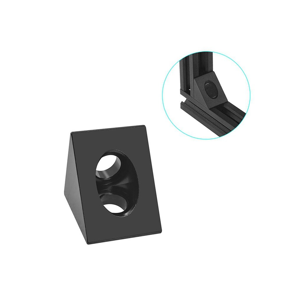 90 Degree Angle Bracket Connector For Cnc & 3D Printer Diy V-Slot Black Corner For 2020 Aluminum Profile 10Pcs 4852693500451