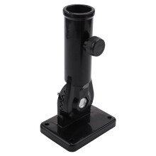 2 in 1 Multifunctional Adjustable Flagpole Bracket Heavy Duty Aluminum All Weather Flag Holder Wind Resistant(Black)