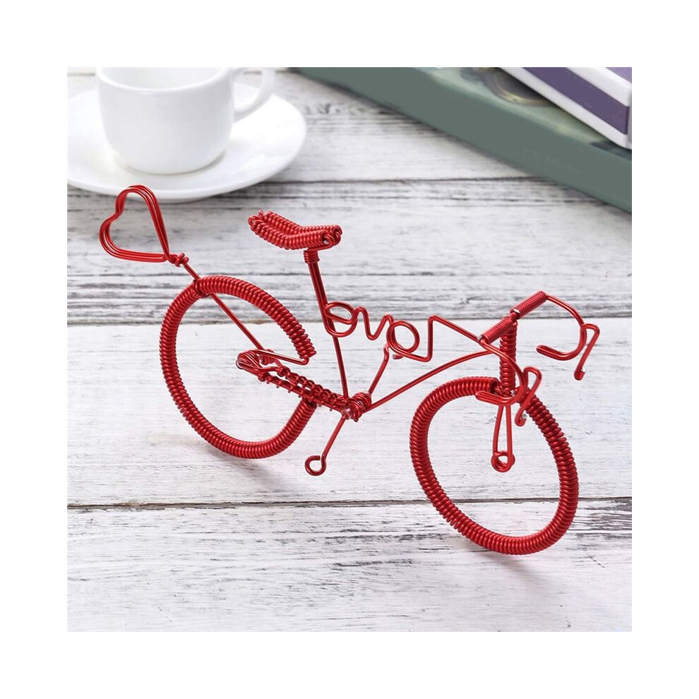 Metal Bike Model Decorative Iron Bicycle Retro Classic Bicycle Model Figurine Home Tabletop Decoration Ornaments Spactz