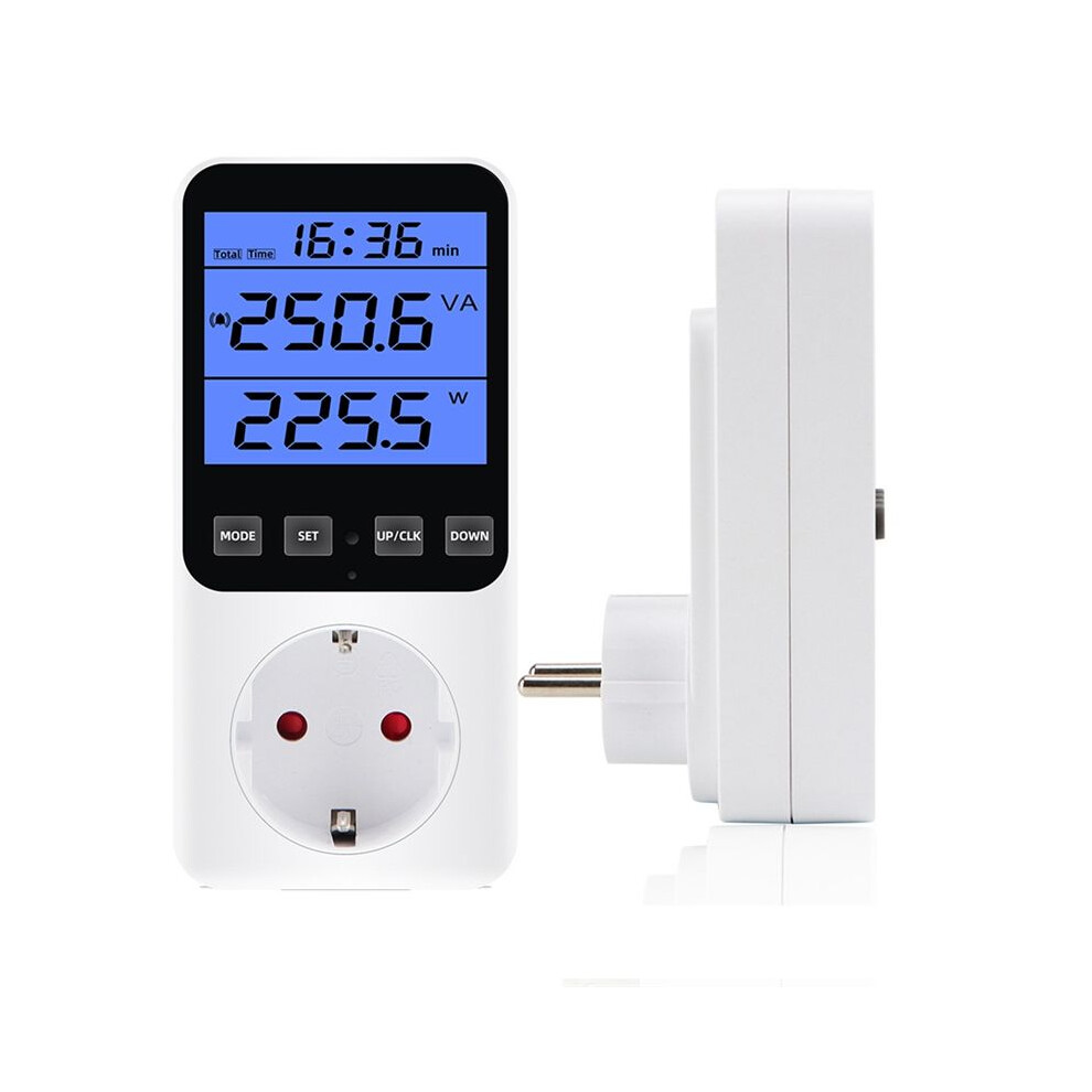 Eu Plug,Digital Energy Meter Wattmeter Socket Voltage Power Consumption Watt Ac230v Electricity Analyzer Monitor Tester 4852693514212