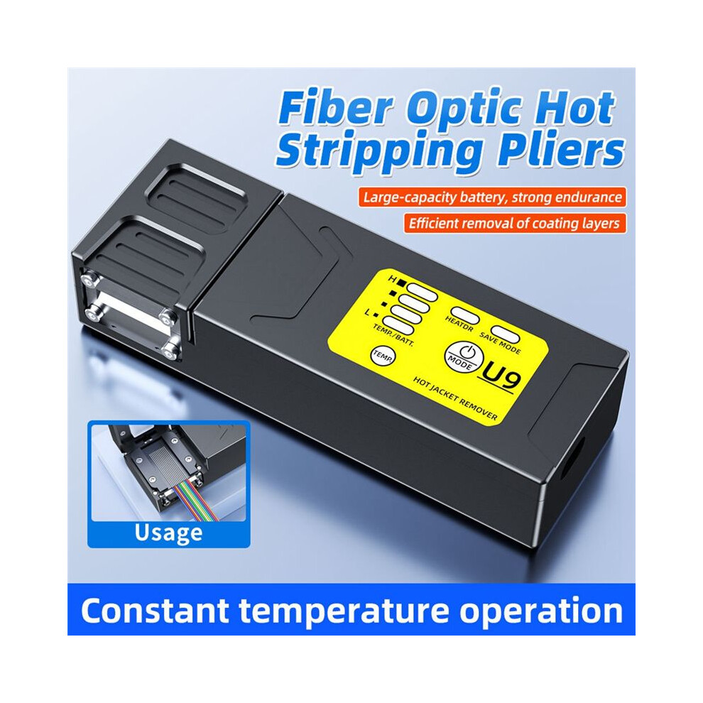U9 Fiber Thermal Stripper Pliers Heated Optical Wire Stripping Slitter Ribbon Fiber Hot Stripper Cable Fusions Tool 4852537382977