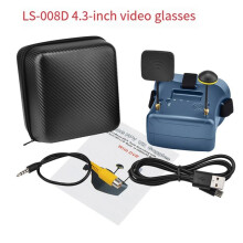 LS-008D FPV Goggles 5.8G 40CH 4.3inch 480x272 Built-in DVR Dual Antennas 2000mAh for RC Racing Drone EU Plug