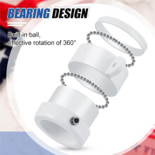 8Pcs Plastic Flag Pole Rings with Bearings 360 Degree Rotating Anti Wrap Flag Mounting Ring for 0.76-1.0In Flag Pole,B