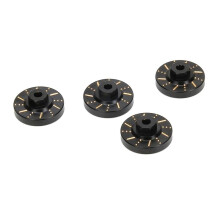 4Pcs Brass Wheel Hex Hub Adapter Counterweight Brake Disc for 1/18 FMS EAZYRC RocHobby RC Car Upgrade Parts,Yellow