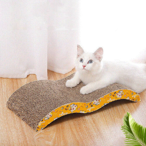 Cat Scratcher Cardboard Cat Scratch Pad with Premium Scratch Textures Design Durable Cat Scratching Pad 1