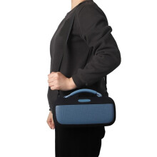 Shockproof Silicone Cover Case with Shoulder Strap for Bose SoundLink Max Speaker, Anti-Scratch Protective Pouch Bag A