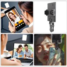 Tragbare, quadratische Soft-Fotoleuchte, Video-Aufhellleuchte, wiederaufladbar, 3 Lichtmodi, Clip-Leuchte für Smartphone