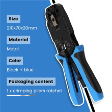 RJ45-Netzwerk-Crimpzange 10P 8P 6P 4P Crimpwerkzeug Abisolierer für RJ45 RJ11 RJ12 RJ50-Stecker Ethernet-Kabel