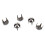 100 pcs Pyramids Rivets Gothic Punk Rivets Silver 1