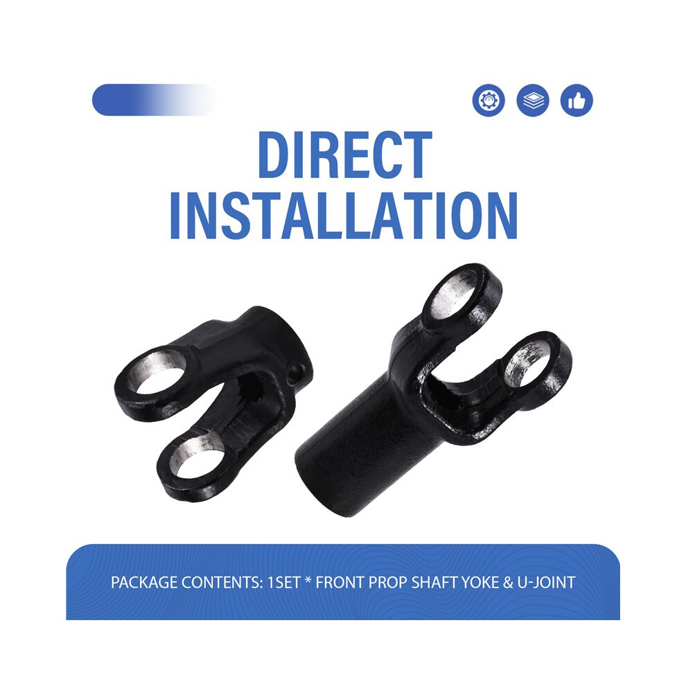 Front Prop Shaft Yoke & U-Joint For Polaris Ranger 400 2010-2014 2203704 2203698 2203703 Black 4852693556007