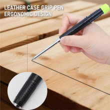 55 mm langer Zimmermannsbleistift – 2 Tieflochmarkierungsbleistifte mit 4 Schachteln und 36 Minen, verwendbar mit aufgesetzter Kappe, DIY B