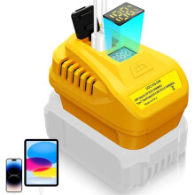 100-W-USB-Wandladegerät-Set für DeWalt 20-V-Akkus, Ersatz für DCB094, QC3.0 Typ-C- und USB-Anschluss (bidirektional)