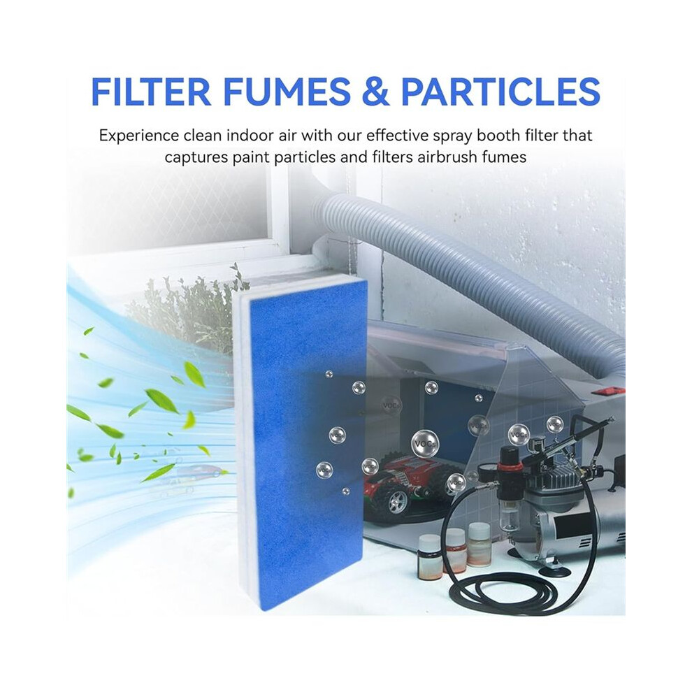Airbrush Paint-Spray Booth Filter, Double Layer Exhaust Replacement Filter For Hobby Spray-Booths, Painting Box & Craft 4852693593200