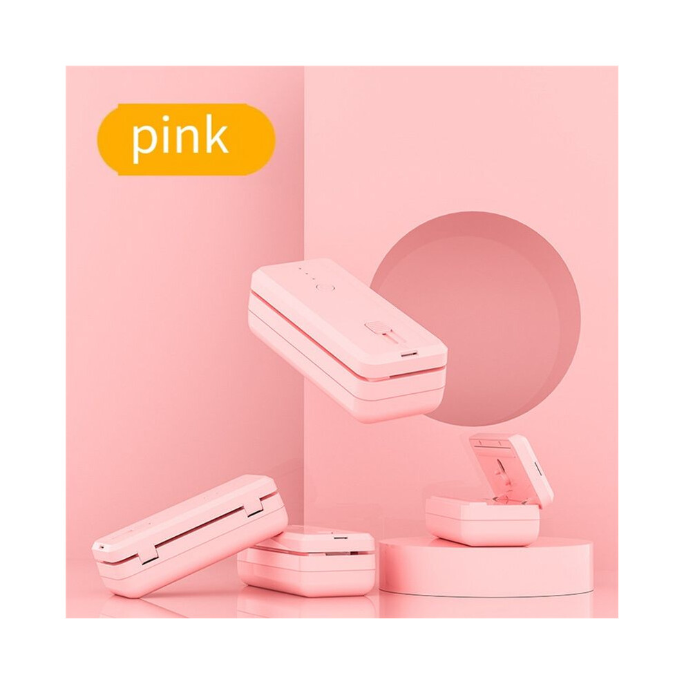 Household Mini Square Sealing Machine Laminator Packaging Household Food Bag Fresh Snack Sealing Machine Pink 4852367012037