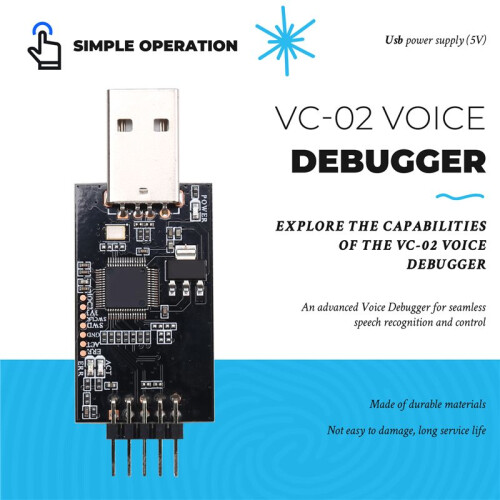 VC-02 Voice Debugger AI Intelligent Offline Voice Module, Spraakherkenningsbesturing 1
