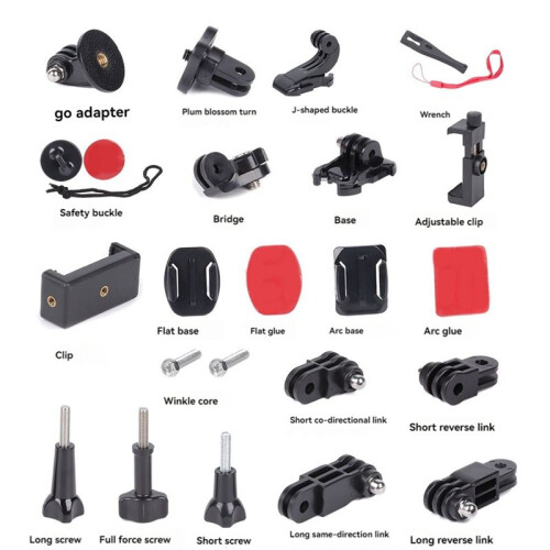 Accessories Kit for Action Camera Accessory Adapter Fixing Bracket Extension Rod for   Action3 1