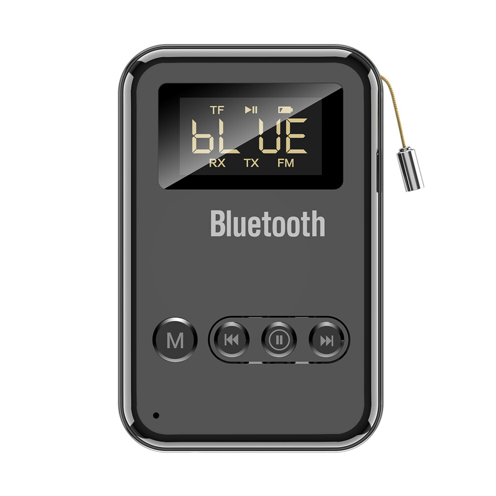 Bluetooth 5.0 Receiver Transmitter Stereo Music Car Fm Transmitter Earphone Speaker Adapter Support Tf Card 4852537373746