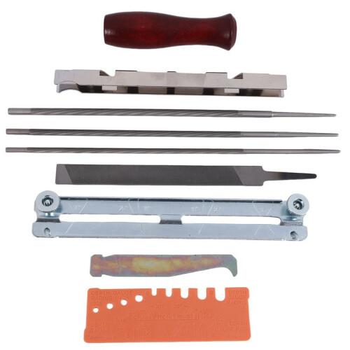 10 Piece Chain Saws Sharpening File Kit, File Kit for Sharpening Saw Chains, Contains File Sharpening Guides Depth Gauge 1