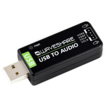 Waveshare USB-Soundkarte, USB-Audiomodul, treiberfrei, externer Audiokonverter für Raspberry Pi / Jetson Nano