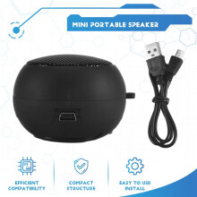 Mini Portable Travel Loud Speaker with 3.5mm Audio Cable Low Voltage Built-in Battery Retractable Speaker for IPod