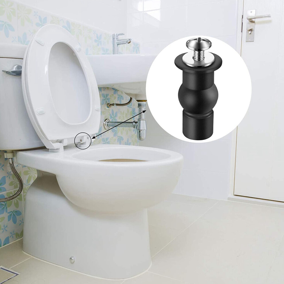 10 Pieces Toilet Seat Screws Universal Toilet Expanding Screws Toilet Seat Hinge Bolt Replacement Rubber Blind Hole 4851514191731