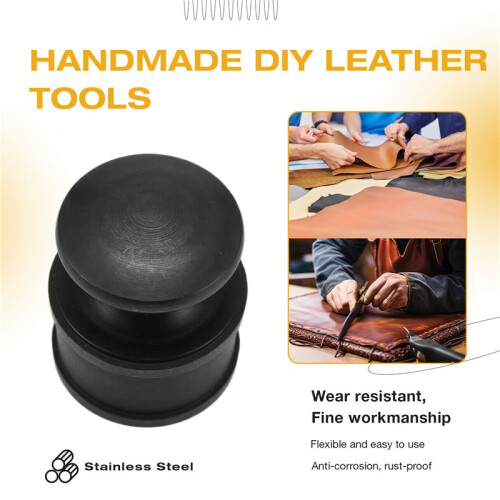 Stainless Steel Hand Pressed Leather Tool Professional Leather Pressing Tool DIY Leathercraft Accessories 1