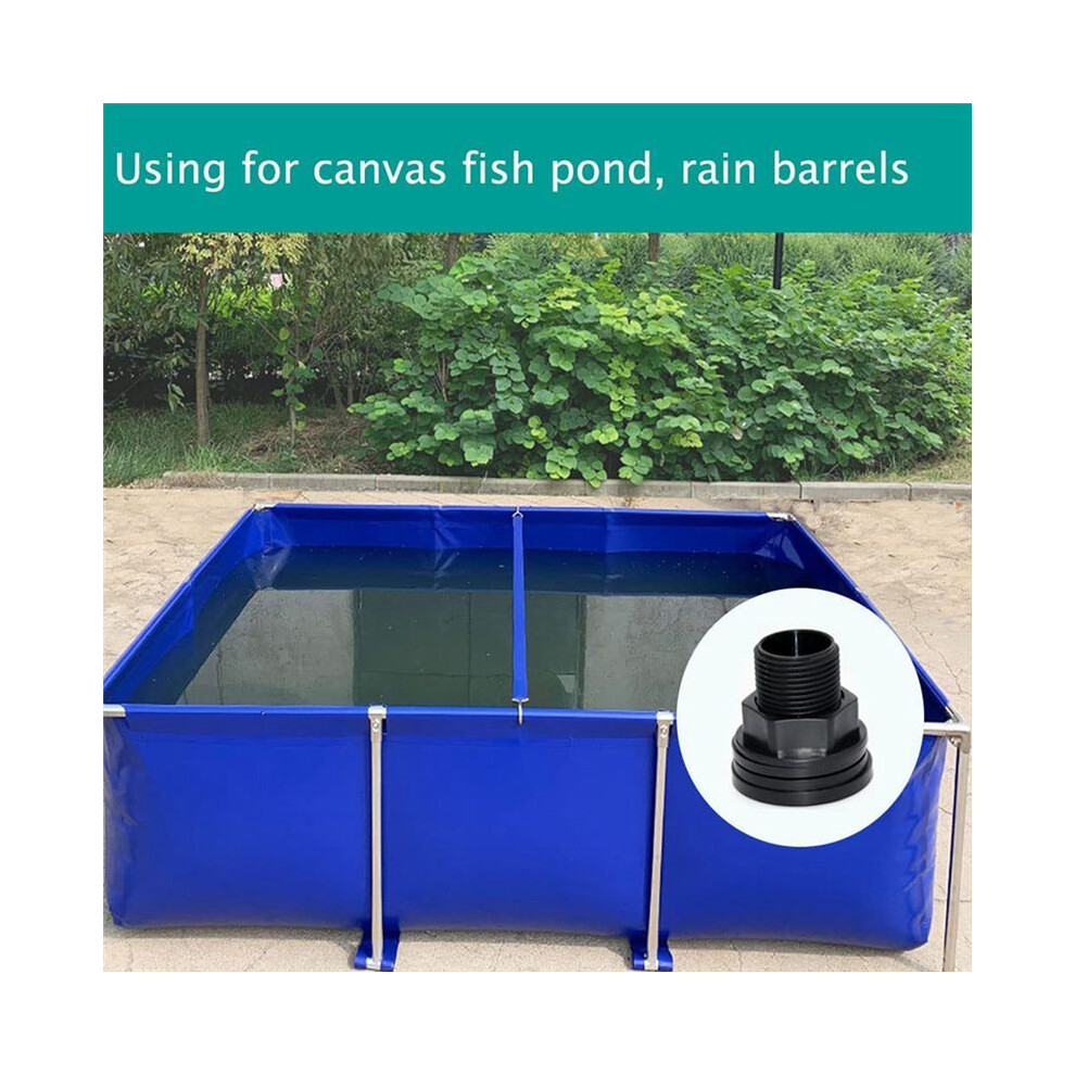 Pvc Bulkhead Fitting Double Threaded Bulkhead Water Tank Connector For Rain Barrels Aquariums Water Tanks Tubs Pools 4852537318020