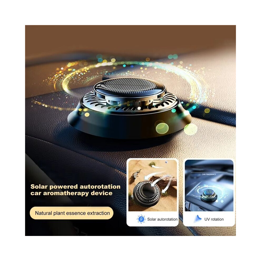 Solar Car Fragrance Diffuser Long Lasting Rotating Car Aromatherapy Car Essential Oils Diffusers Deodorizing Interior 4852367011740