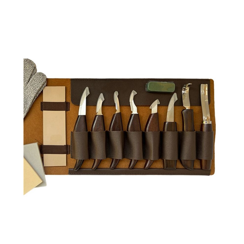 Handmade Wood Carving Engraving Knife Set Rasp Spoon Wood Carving Engraving Tool Kit Woodworking Diy 15Pcs 4852693593613