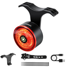 NEWBOLER Brake Fahrradrücklicht MTB Rennrad Sattelstütze Sattel Fahrradrücklicht Wasserdichtes USB-Lade-Fahrradrücklicht