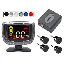 Wireless Parking Sensor Kit LCD Display 4  Probes 65DB Buzzer Alert Reverse Parking Monitoring Detector System