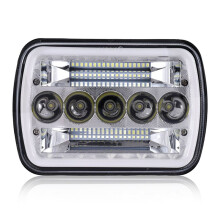 5X7Inch 7X6Inch LED Headlight Hi-Lo  Halo DRL for  Cherokee XJ  YJ