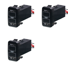 3X Dual Temperature Display Inside and Outside the Car Dual Temperature Sensor for Reiz Prado Prius