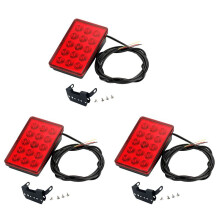 3X LED Car Brake Light 15LED F1 Style Universal Shell  Light Car Rear Spoiler LED Brake Light Tail Light Red Shell