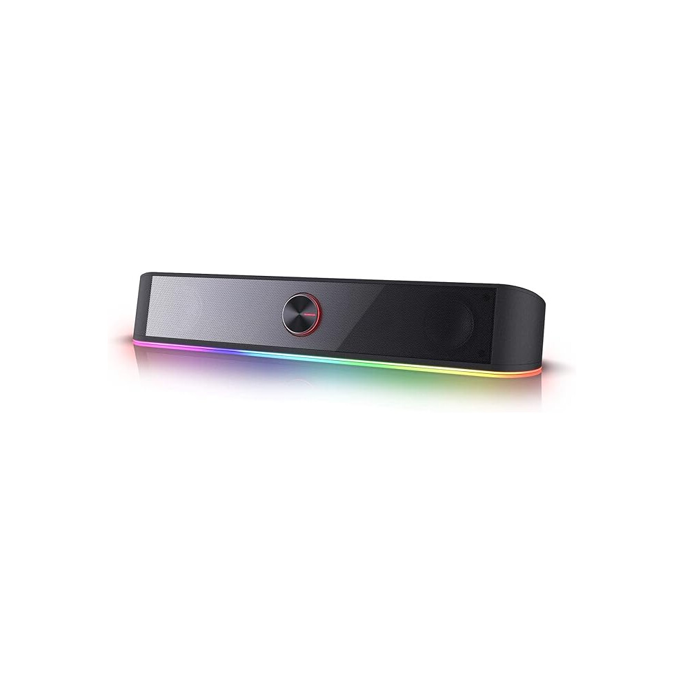 Adiemus Rgb Desktop Soundbar, 2.0 Channel Computer Speaker With Dynamic Ing Bar Audio- Sync/Display, Touch-Control Light 1234567788975