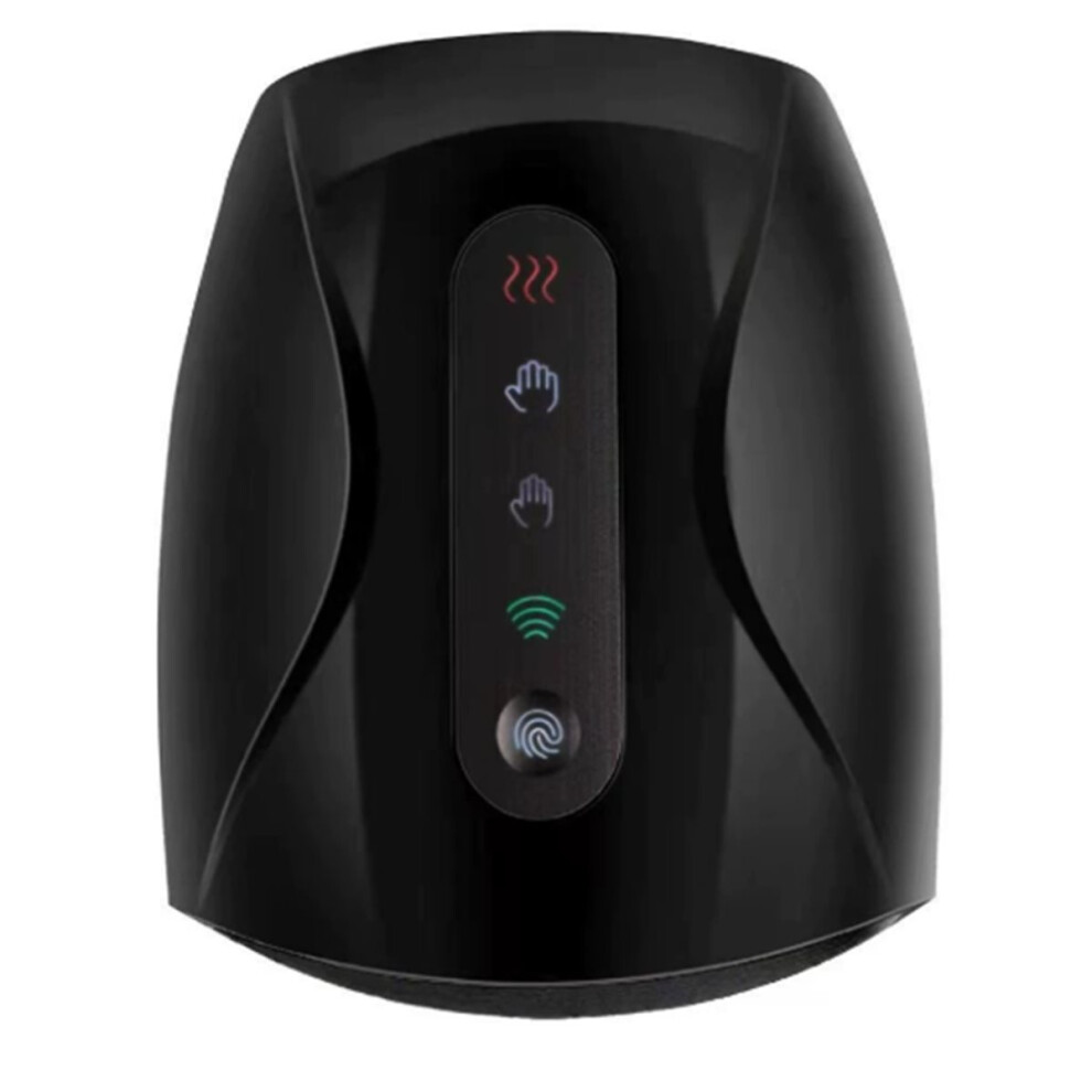 Black Electric Hand Massager Air Pressure Heat Compresses Heating Palm Finger Acupoint Massage Device For Pain Relief