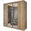 MN Furniture Double Sliding Mirror Wardrobe Shelves Votan 200cm 1
