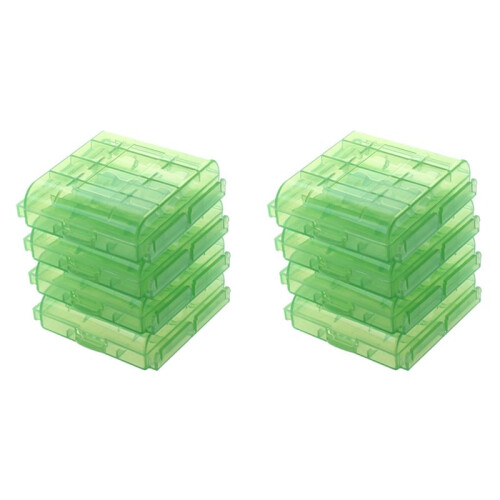 Custodia Rigida per Contenitori per Batterie AA / AAA - 8 Pezzi Verde