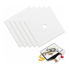 Flans de Sublimation Graduation Topper Plaque de Transfert de Chaleur, AdhéSif Grad Hat Topper DéCorations pour Articles de FêTe 5