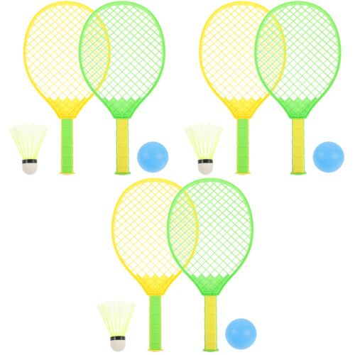 3Sets Kinder Badminton Set Mit Bällen, Robust Und Farbenfroh 2