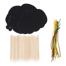 96Pièces À Gratter Créatives Papier Noir Fête