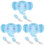 3Pcs Baby Training Bowl Kit Sky-Blue with Fork Spoon Elephant Design 3
