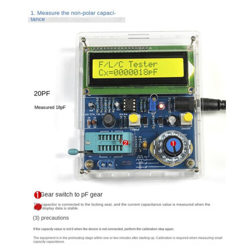 Capacitance and Inductance Meter Frequency Measurement DIY Electronic Kit 51 Monolithic Tester Circuit Board Welding Kit 2