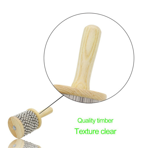 8Pièces Cabasa Bois 2,5'' Beige Instrument