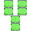 6Pièces Pupitre Lecture ABS Vert Pliable Polyvalent Usage 3