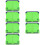 6Pièces Pupitre Lecture ABS Vert Pliable Polyvalent Usage 7